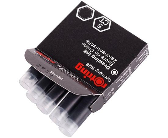 Чернила для рапидографа Rotring, черный, картиридж, 5 шт., картон.уп. S0215630