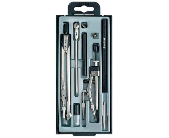 Готовальня Globus "Technica", 10 предметов, циркуль 125мм, пластиковый футляр НЧ10-70-60