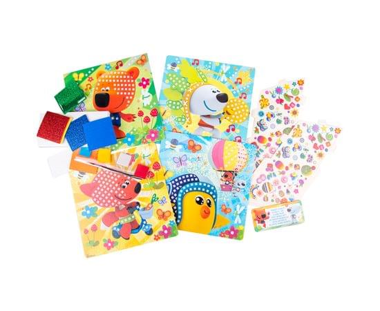 Набор для творчества 4в1 Origami "МиМиМишки.Пластилиновая поляна", пластилин, торцевание, мозаика 04501