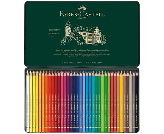 Карандаши цветные художественные Faber-Castell "Polychromos" 36цв., заточен., метал. коробка 110036