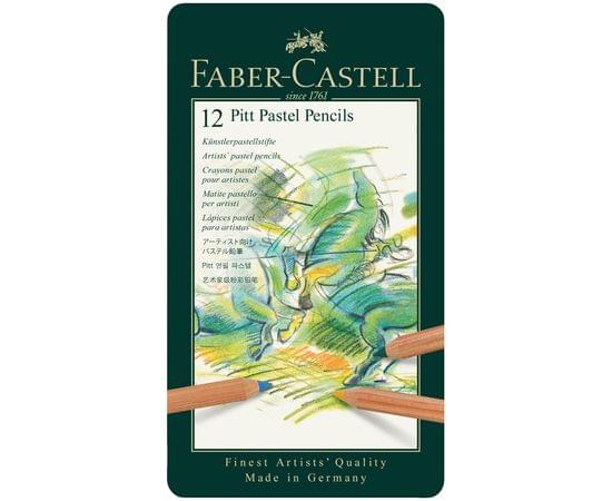 Пастельные карандаши Faber-Castell "Pitt Pastel" 12цв., метал. коробка 112112