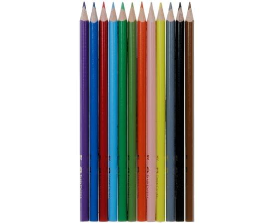 Карандаши цветные Faber-Castell "Ecopen" 12цв., трехгран., заточен., картон, европодвес, с точилкой 120523