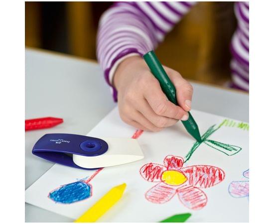 Мелки пластиковые утолщенные Faber-Castell "Grip Jumbo" 12цв., трехгранные, картон, европодвес 122540