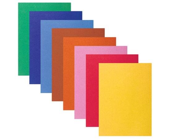 Цветная бумага А4 БАРХАТНАЯ,  8л. 8цв., 110г/м2, BRAUBERG, 124726 124726