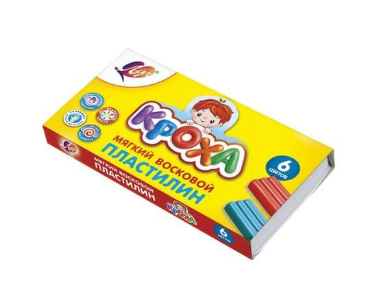 Пластилин Луч "Кроха", 06 цветов, 99г, мягкий, со стеком, картон 12С 863-08