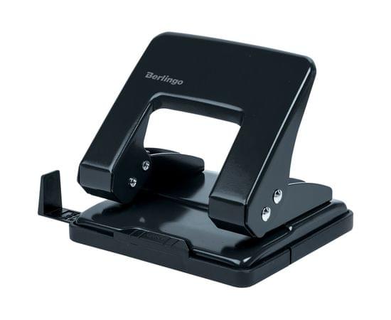Дырокол Berlingo "Universal" 20л., металлический, черный, с линейкой DDm_20041