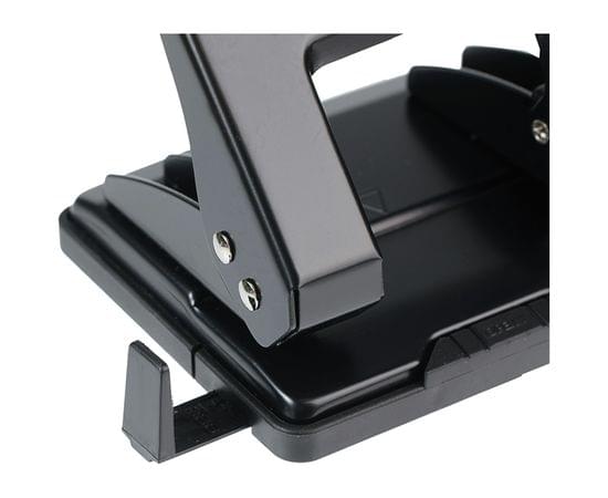 Дырокол Berlingo "Universal" 20л., металлический, черный, с линейкой DDm_20041