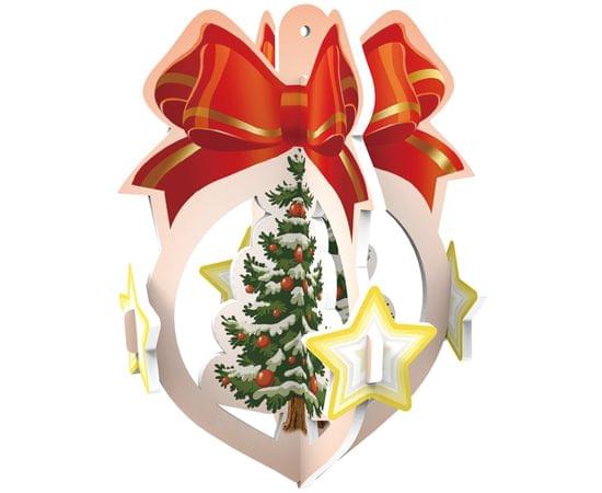 Набор для творчества IQ 3D PUZZLE "Елочное украшение своими руками. Декорированная ель" 17011