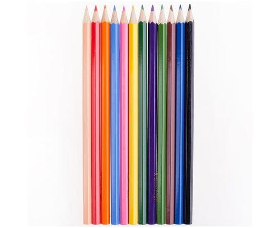 Карандаши цветные Koh-I-Noor "Животные", 12цв., заточен., картон, европодвес 3552012008KSRV