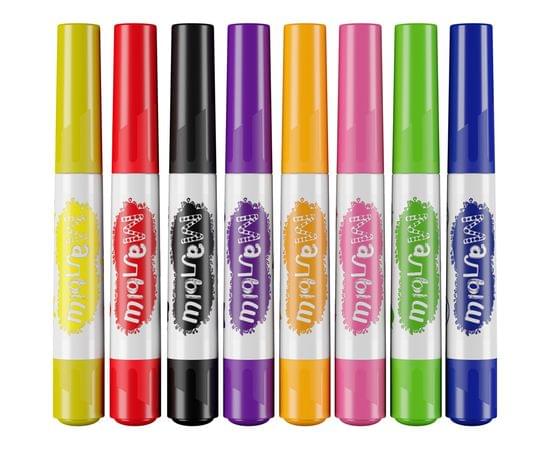 Фломастеры-штампы двусторонние Гамма "Малыш", 08цв., утолщенные, смываемые, картон. упаковка, европодвес 180319_02