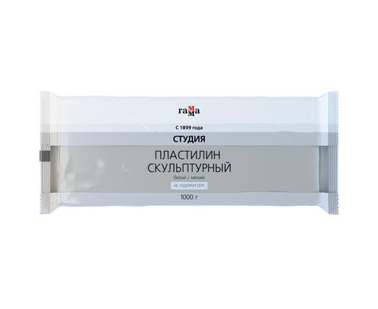 Пластилин скульптурный Гамма "Студия", белый, мягкий, 1кг, пакет 2.80.Е100.004.1
