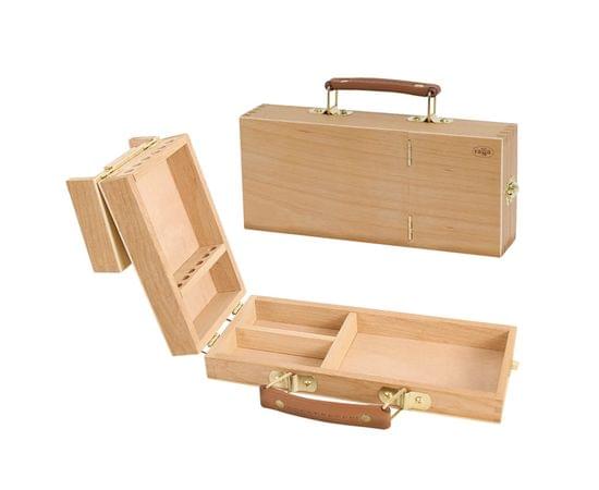 Ящик художника малый с ячейками для кистей и красок Гамма "Студия", 26,5*11*5,5см, бук 211118_09