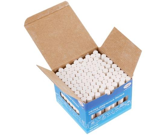 Мелки школьные Гамма, белые, мягкие, круглые, картонная коробка 2308194