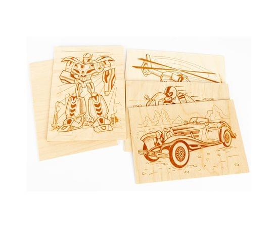 Набор досок для выжигания Десятое королевство "Для мальчиков" (4 с рис.+1 чист.) 15*21см 03867