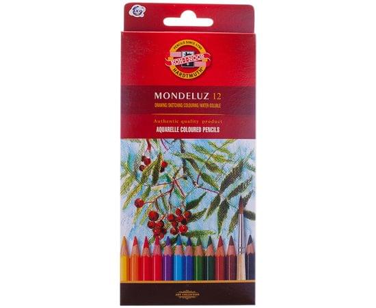 Карандаши акварельные Koh-I-Noor "Mondeluz", 12цв., заточен., картон, европодвес 3716012001KSRU