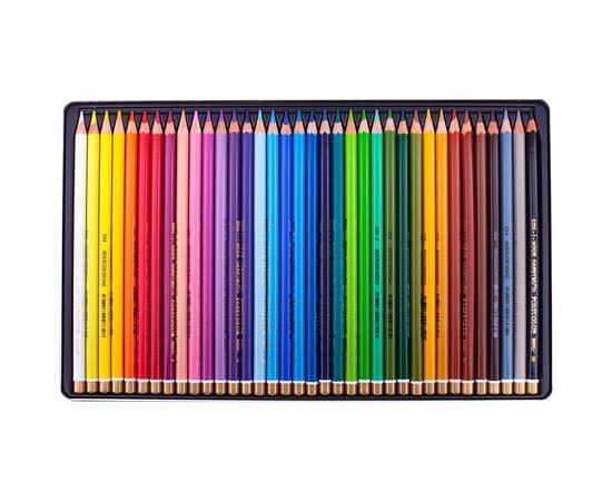 Карандаши цветные художественные Koh-I-Noor "Polycolor" 36цв., заточен., метал. пенал 3825036002PL