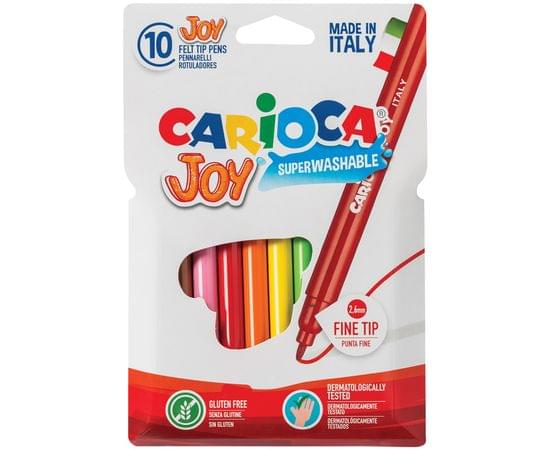 Фломастеры Carioca "Joy", 10цв., смываемые, картон, европодвес 40528