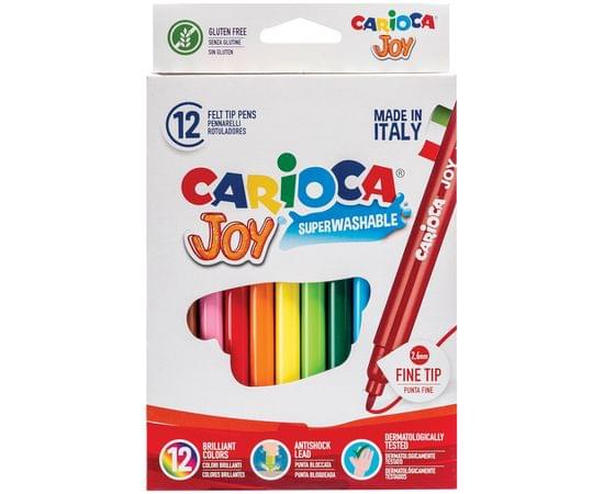 Фломастеры Carioca "Joy", 12цв., смываемые, картон, европодвес 40614