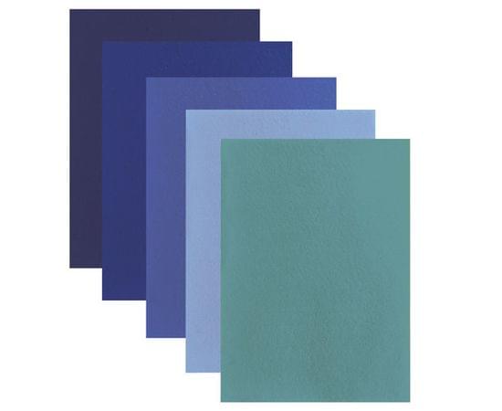 Цветной фетр для творчества А4 ОСТРОВ СОКРОВИЩ 5л., 5цв., толщ. 2мм, оттенки синего, 660641 660641