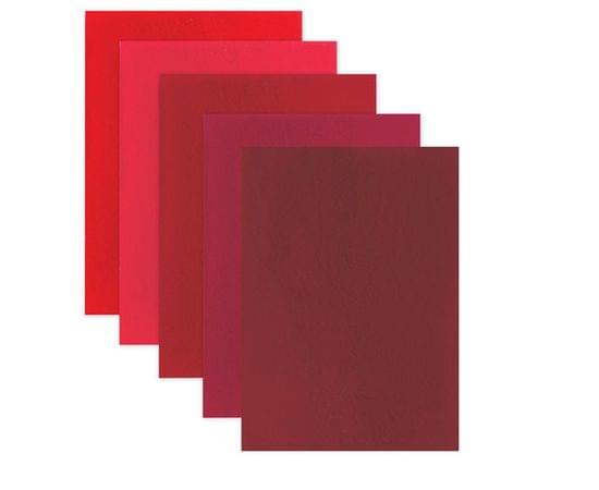 Цветной фетр МЯГКИЙ А4, 2мм, 5л, 5цв, плотность 170 г/м, оттенки красного, ОСТРОВ СОКРОВИЩ, 660642 660642