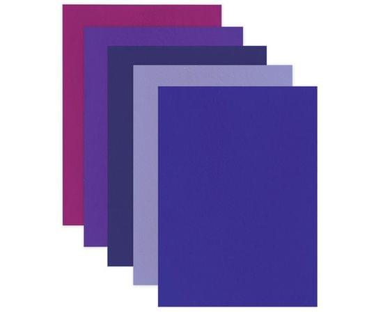 Цветной фетр МЯГКИЙ А4, 2мм, 5л, 5цв, плотность 170 г/м, оттенки фиолетового ОСТРОВ СОКРОВИЩ, 660645 660645