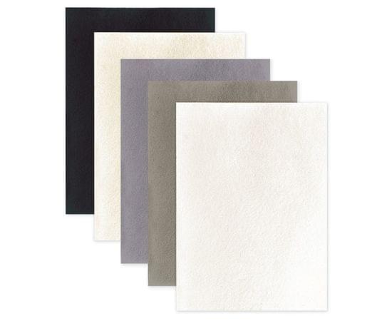 Цветной фетр МЯГКИЙ А4, 2мм, 5л, 5цв, плотность 170 г/м, оттенки серого, ОСТРОВ СОКРОВИЩ, 660647 660647