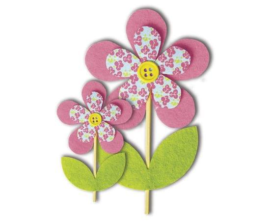 Цветной фетр для творчества А4 ОСТРОВ СОКРОВИЩ с рис., 5л.5цв., толщ.2мм, Цветы, 660648 660648