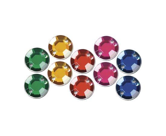 Стразы для творчества КРУГЛЫЕ, ЦВЕТ АССОРТИ, 6мм, 30г, ОСТРОВ СОКРОВИЩ, 661218 661218 