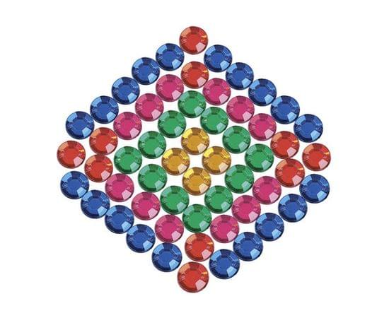 Стразы для творчества КРУГЛЫЕ, ЦВЕТ АССОРТИ, 6мм, 30г, ОСТРОВ СОКРОВИЩ, 661218 661218 
