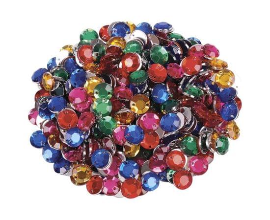 Стразы для творчества КРУГЛЫЕ, ЦВЕТ АССОРТИ, 8мм, 30г, ОСТРОВ СОКРОВИЩ, 661219 661219