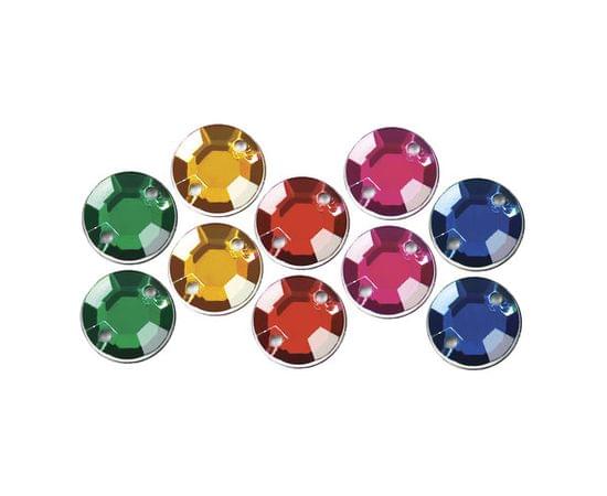 Стразы для творчества КРУГЛЫЕ, ЦВЕТ АССОРТИ, 8мм, 30г, ОСТРОВ СОКРОВИЩ, 661219 661219