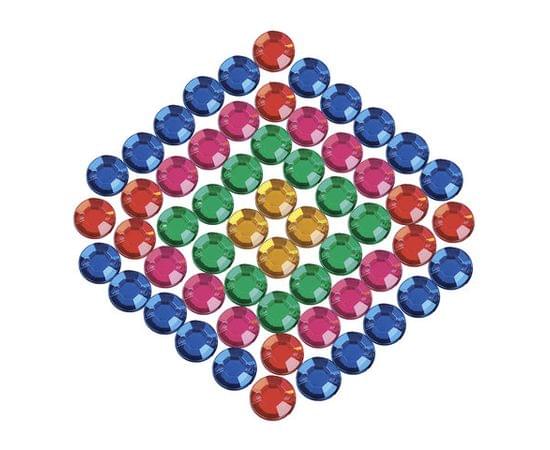 Стразы для творчества КРУГЛЫЕ, ЦВЕТ АССОРТИ, 8мм, 30г, ОСТРОВ СОКРОВИЩ, 661219 661219