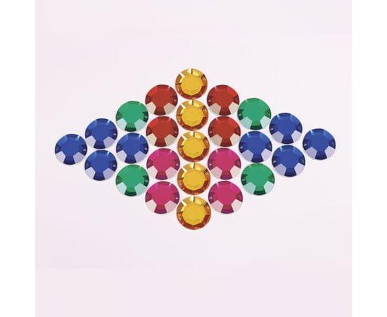 Стразы для творчества КРУГЛЫЕ, ЦВЕТ АССОРТИ, 20мм, 30г, ОСТРОВ СОКРОВИЩ, 661221 661221