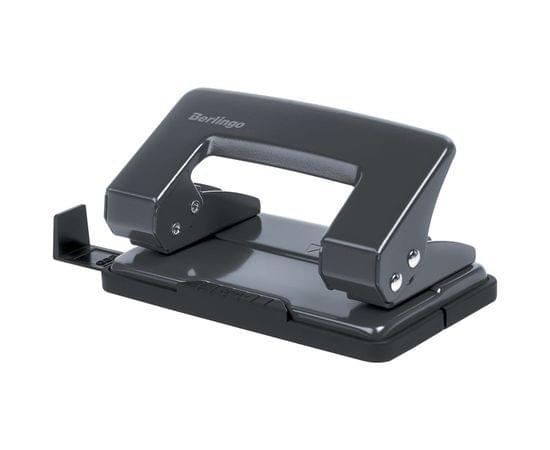 Дырокол Berlingo "Universal" 10л., металлический, черный, с линейкой DDm_10011
