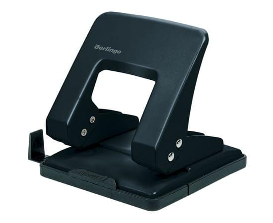 Дырокол Berlingo "Universal" 30л., металлический, черный, с линейкой DDm_30061