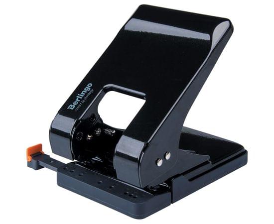 Дырокол энергосберегающий Berlingo "Smart Technology" 45л., металлический, фиксатор, линейка, черный DDm_45301