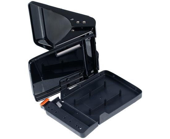 Дырокол энергосберегающий Berlingo "Smart Technology" 45л., металлический, фиксатор, линейка, черный DDm_45301