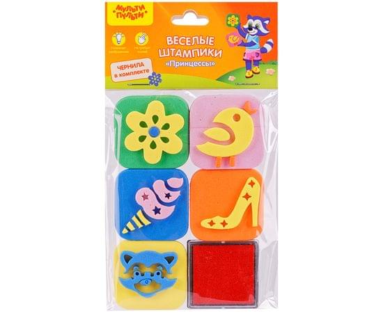 Набор штампиков для творчества Мульти-Пульти "Принцессы", EVA, 5шт., с чернилами ES_27729