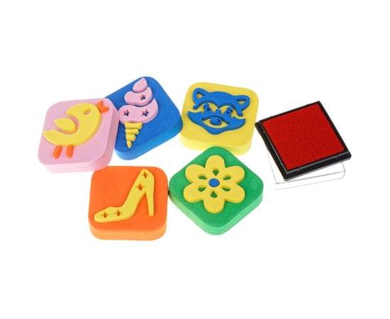 Набор штампиков для творчества Мульти-Пульти "Принцессы", EVA, 5шт., с чернилами ES_27729