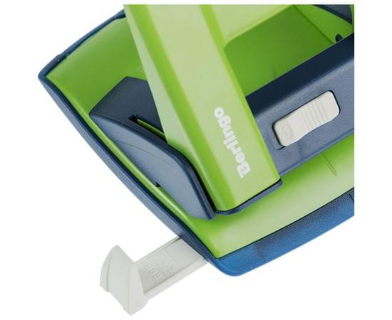 Дырокол Berlingo "Power TX" 30л., металлический, с фиксатором и линейкой, зеленый KPh_30180