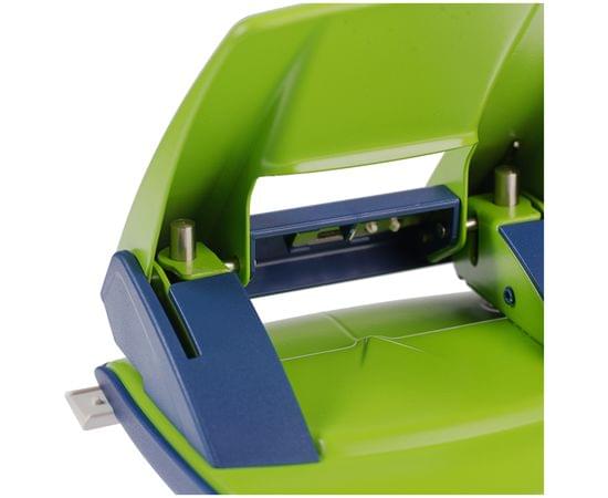 Дырокол Berlingo "Power TX" 30л., металлический, с фиксатором и линейкой, зеленый KPh_30180
