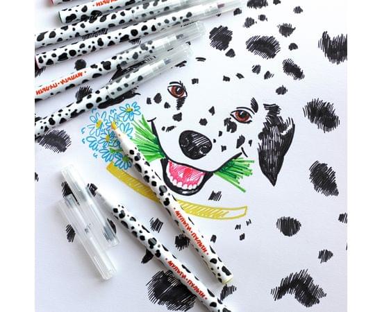 Фломастеры Мульти-Пульти "Енот и далматинцы", 12цв., смываемые, блистер WP_11622