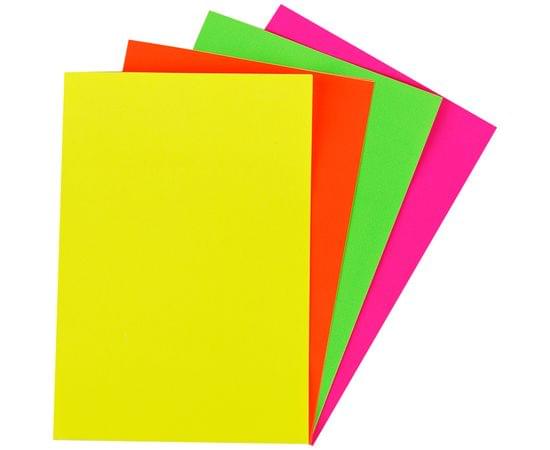 Цветная бумага флуоресцентная самоклеящаяся А4, Мульти-Пульти, 8л., 4цв., в папке, "Приключение Енота" ЦБс8А4ф_16868