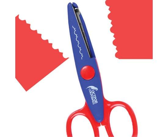 Ножницы ОСТРОВ СОКРОВИЩ 135мм, фигурное лезвие БАНТЫ, сине-бордовые, в упаковке с подвесом,236778 236778