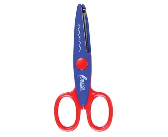 Ножницы ОСТРОВ СОКРОВИЩ 135мм, фигурное лезвие БАНТЫ, сине-бордовые, в упаковке с подвесом,236778 236778