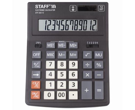 Калькулятор STAFF PLUS настольный STF-333 , 12 разрядов, двойное питание, 200x154мм 250415 