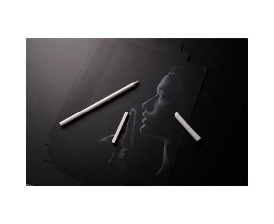 Блокнот для эскизов и зарисовок 20л. А5 на склейке Clairefontaine "Carb'ON", 120г/м2, мелкозер.,черн 975038C