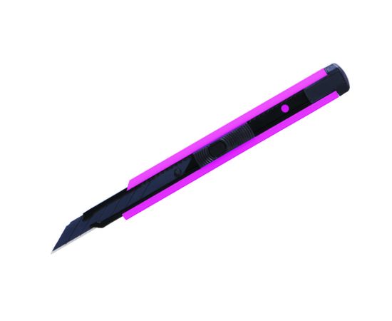 Нож канцелярский 9мм Berlingo "Color Zone", черное лезвие, auto-lock, металл. направл., ассорти, евро BM4120