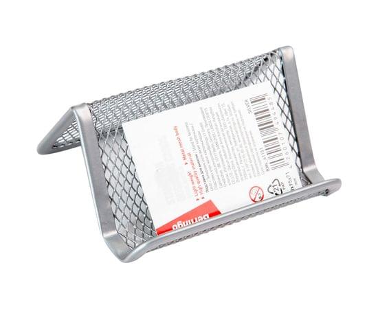 Подставка для визиток настольная Berlingo "Steel&Style", металлическая, серебристая BMs_41151