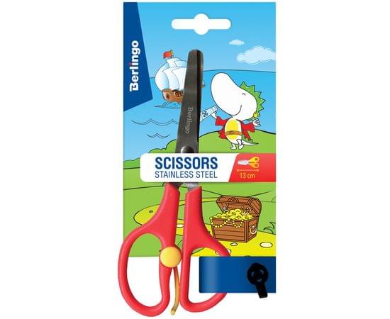 Ножницы детские Berlingo 13см, ассорти, с усилителем, европодвес DNn_14021